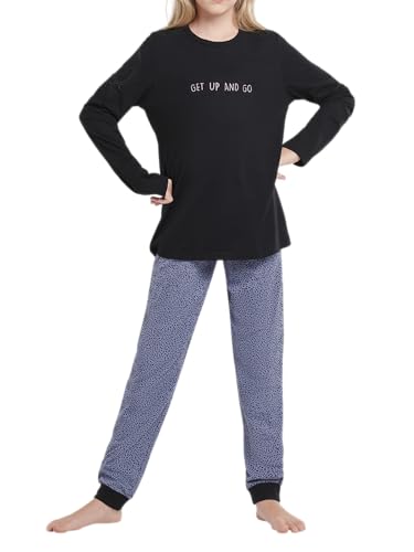 Schiesser Mädchen Schlafanzug Set Pyjama lang - 100% Organic Bio Baumwolle...