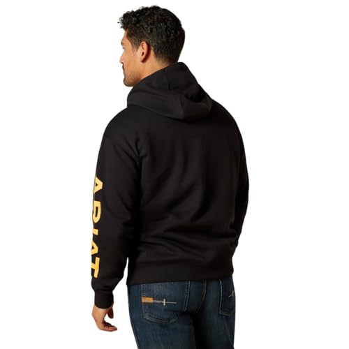 ARIAT mens Rebar Lightweight Logo Hoodie2