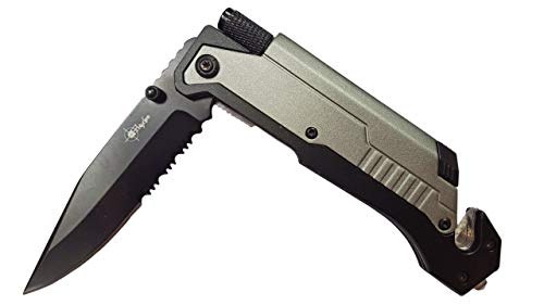 F&f Expo Survival Pocket Folding Knife: Best 5-in-1 Tactical Pocket Folding Knive LED