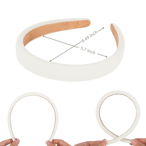 Wantgor Padded Headband For Women, Wide Sponge Headbands Plain Solid Hair Band Hoops Vintage Yoga Head Bands Fashion Elastic Hairband Accessories thumb #4