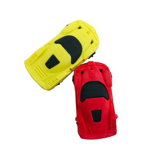 Abaodam 20個 小型車デザイン消し 向けパーティー文具 おもしろ消し 取り外し可能で遊べる学用品 にも ランダムカラー ランダムカラー