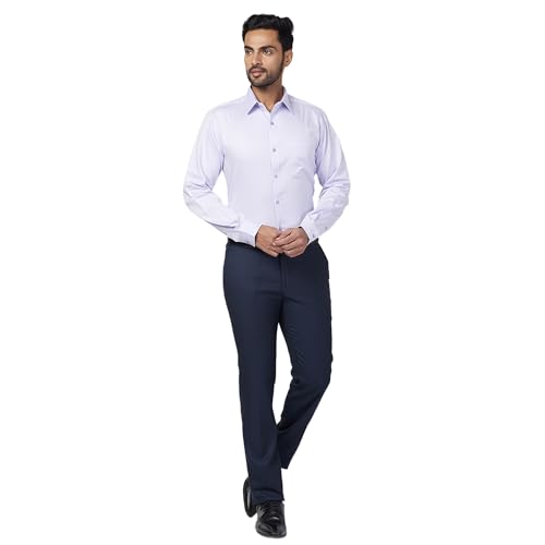 Image of Raymond Slim Fit Pure Cotton Structure Pattern Semi Cut Away Collar Formal Shirt