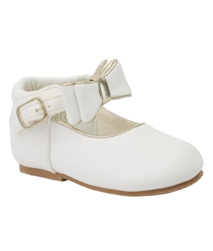 Stylish Baby Girls Buckles Shoes with Bow- Toddlers Footwear for Special Occasions