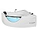 Empava 2 Person Whirlpool Bathtub,Corner Jetted Bathtub with Heater,Corner Jetted Tub with Light,Spa Bath tub with 10 Jets,Hydro Massage Tub with Chromatherapy,ETL Certified