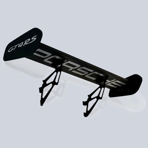 Image of GT4 RS Spoiler Shelf - 27 Inches Long Wall Mounted Car Spoiler Shelf for Home, Office, Garage | Race Car Inspired Display Shelf | Automotive Decor, Motorsports Furniture (GT4 RS - Small)