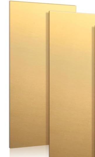 10 Pcs 4 x 2 Inch Brass Sheet, 20 Gauge/0.8mm Metal Brass Plates for Craft DIY, Repairs