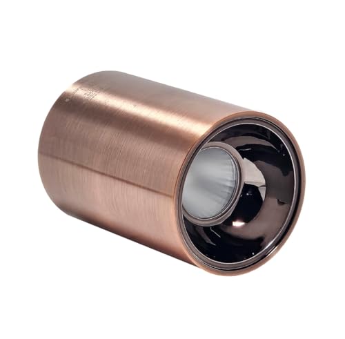 Image of Mufasa 6 Watts Rose Gold Finish LED Round Surface Light Cylindrical Shape Indoor Ceiling Mounted Spot Light Down Light Aluminum Body (Warm White)