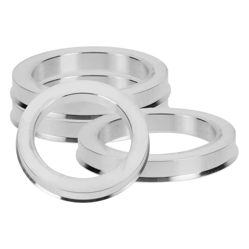 Gatuida 1 Juego Centro De Vehículos Todoterreno Anillos De Cubo para Llantas Anillos Centrales De Rueda Anillos De Centrado De Rueda Coche Decoraciones Exteriores Silver 4 Piezas