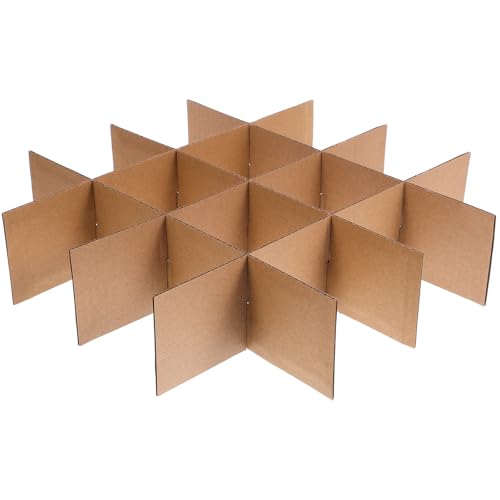 MAGICLULU Separadores de Láminas de Cartón Marrón Multipropósito para Cajas de Embalaje y Transporte, Divisor Seguro y Protector para Platos y Vasos de Vidrio