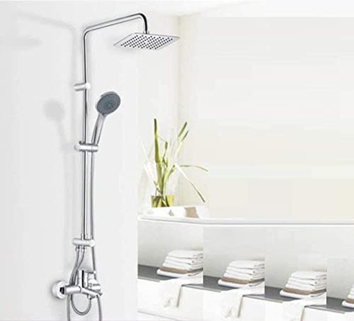 Colonne de douche carrée vintage en acier inoxydable haut de gamme continental