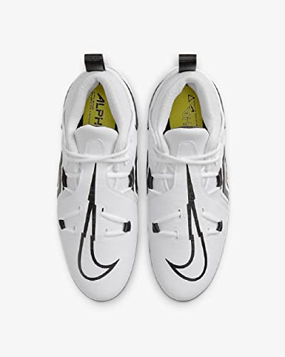 Nike Men's Alpha Menace Pro 3 Football Cleats, White/Black100, 12.54