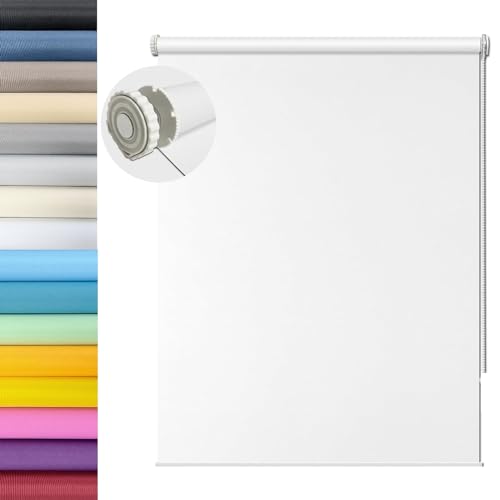 Oscuranti Tendina avvolgibile 30 x 140 cm In Alluminio e Poliestere Veneziane da Interno Kit di montaggio incluso per finestre e porte, Bianco