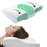 Travesseiro Cervical NASA Ortopédico PREMIUM para Coluna com Espuma Viscoelástica Anatomico 56x38x14cm Almofada de Memoria de Pescoço Hipoalergênico para Dores no Pescoço JadeVic