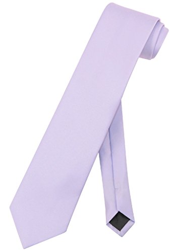 Vesuvio Napoli NeckTie Solid EXTRA LONG Lavender Purple Color Men's XL Neck Tie