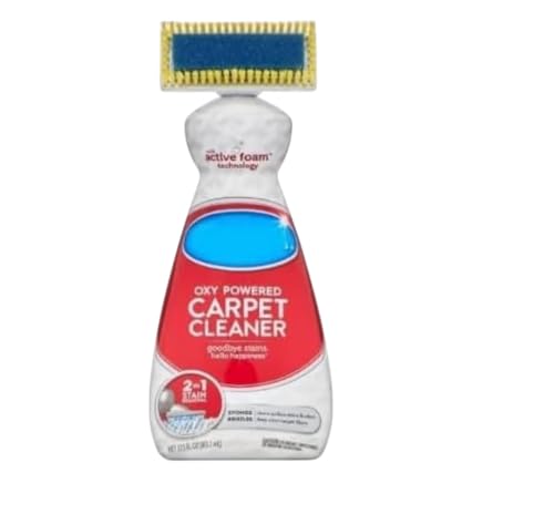 Car~bona Oxy~Powered Carpet Cleaner with Brush, 27.5oz, Active Foam