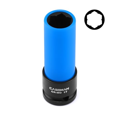 CASOMAN Protective Wheel Lug Nut Socket for Mercedes Benz with 17mm Convex, Flower Head Lug Nut Socket