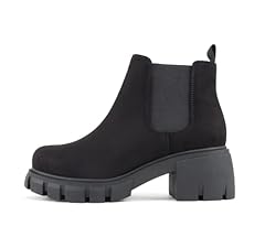 Black Imit Suede, Wide,