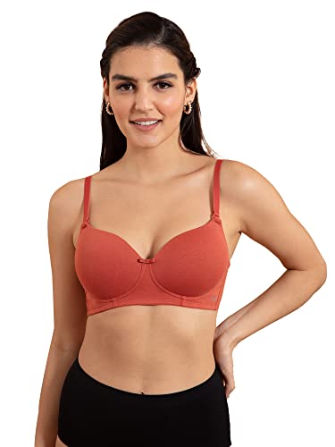 NYKD (NYB198 Cotton Lightly Padded & Non Wired T-Shirt Bra for Women | Medium Coverage Bra with Soft Detachable Straps | Ideal for All Day Comfort