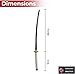 MedievalDepot One Piece Metal Katana Collection – Anime-Inspired Decorative Samurai Replicas (Wado Ichimonji with Stand)
