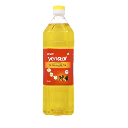 Image of Anjali Groundnut Oil Cold Pressed, Peanut Oil, 1 Litre Can