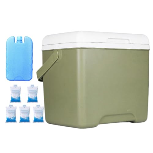 Enfriador | 13,8 L Gran Capacidad Impermeable con Mango | Conservación De Hielo Refrigerador Rigido,para Camping Al Aire Libre Picnic Pesca Senderismo Playa Viajes Tailgating Y Viajes Carreteras