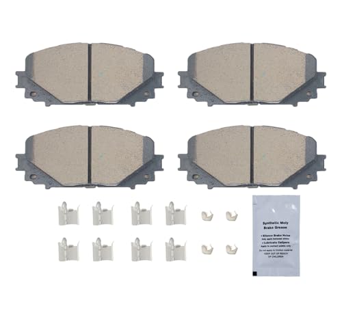 Image of HUSCH D1628 Front Ceramic Brake Pads Kit Fit For Toyota Yaris 2012-2019 | Clean Wheels, Quiet, Short Braking Distance, Responsive Braking, Long Service Life, for Various Weather, Road Performance