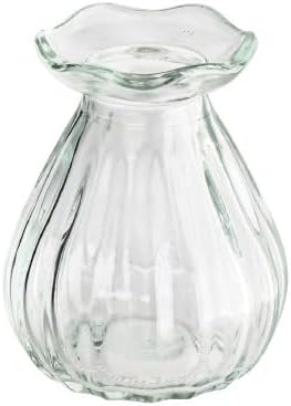 Heads GLS-FB1 Heads Vase Diameter 6.5 (5.3 x 8.5 cm) Clear 12 Pieces Glass Flower Base
