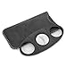menesia Stainless Steel Cigar Cutter Guillotine with Leather Pouch, Double Blade for a Precise Perfect Cut(Black Deer)