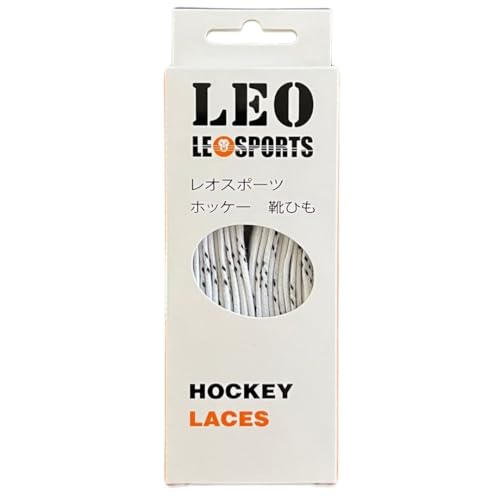 LEO SPORTS (レオスポーツ) アイスホッケー 靴紐 6種類のサイズ展開 ワックス選択可能 (ワックス有り, 130インチ)