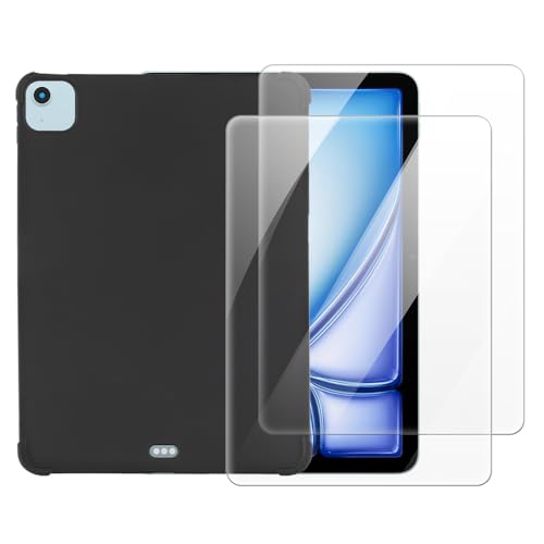 Funda iPad Pro 11 2020 con cristal templado negro 2 en 1
