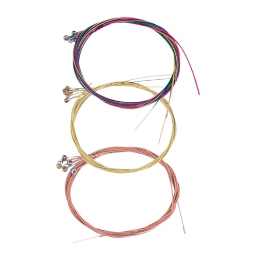 Totority 3セットギター弦 交換用 フォークギター弦 耐久性設計 音質維持 柔らかい感触 音楽練習 演奏用