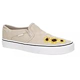 Vans Unisex Asher Canvas Sneaker - Lace up Closure Style - Embroidery Sunflower/Taupe 9