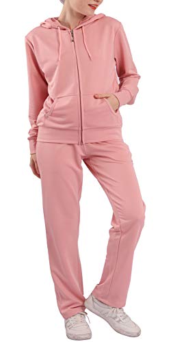 Leehanton Tracksuits For Women Sweatsuits Sets 2 Piece Outfits Long Sleeve Zip Up Hoodied Sweatshirts And Sweatpants Sports Athletic Workout Jogging Suits(Pink, 2Xl) #TOP22