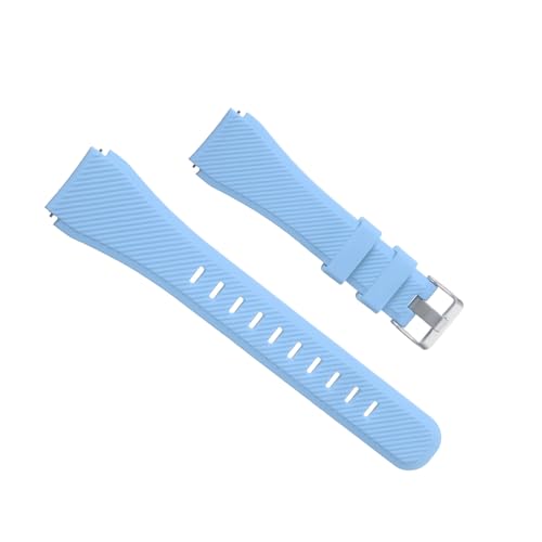 QUARKZMAN Correa de Reloj de Silicona, 20mm Repuesto Universal de Reloj Banda de Liberación Rápida Impermeable Casual Accesorios para Mujer y Hombre, 125x98mm(Largo), Azul Claro