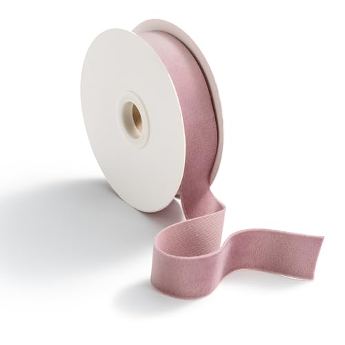 CHUQING Fita de veludo para jóias, fita de presente, fita de veludo rosa, 9 m x 25 mm