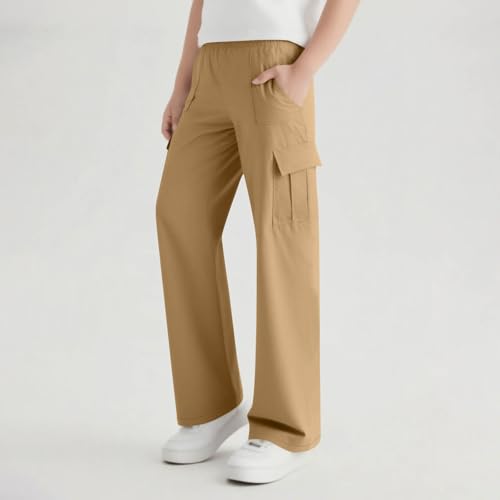 Kids Cargo Pants Baggy Hiking Pants Straight Leg Trousers Casual Travel Pant School Uniform Pant for Boys Girls2