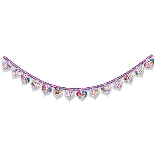 Unique Shimmer and Shine Birthday Jointed Banner - 6 Ft, Multicolor, 1 Pc