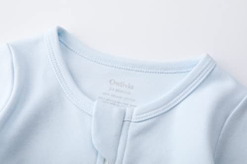 Image of Owlivia Organic Cotton Baby Boy Girl Zip Front Sleep 'N Play, Footed Sleeper, Long Sleeve