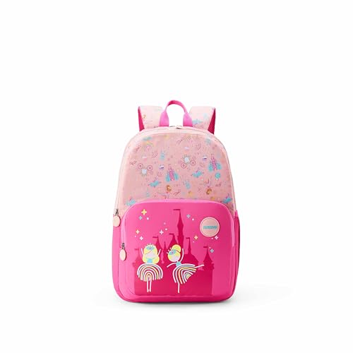 Image of American Tourister Lush | 26 Ltrs | 2 Compartments | Bottle Pocket | Ergonomic Padded Back Panel & Shoulder Straps | Kids Backpack | 1 Year International Warranty | Princess Pink