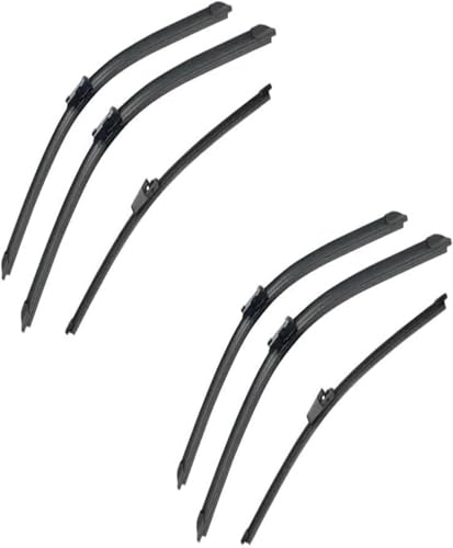 Essuie-glaces avant et arrière pour VW Tiguan MK1 2007-2017 | Pack complet de 6 balais