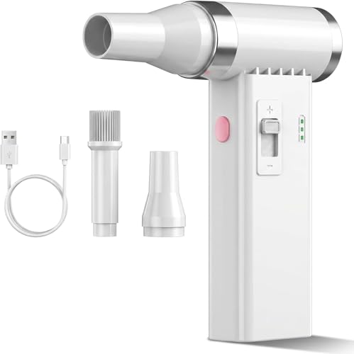Image of Mini Ultra-Slim Electric Compressed Air Duster 150,000RPM Super Power, Rechargeable Cordless Air Duster, Powerful Airflow for Computer, Keyboard, Outdoor, House and Car