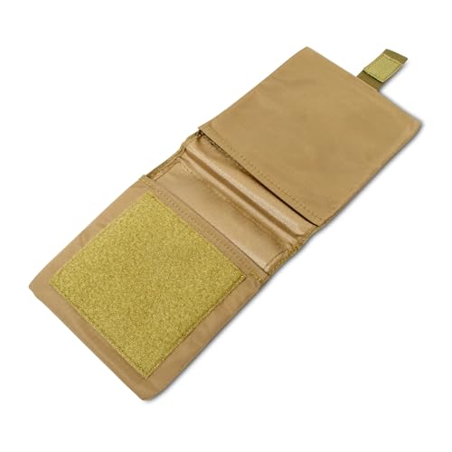 Tactical Notebook Covers 4x6 Checklist Booklet Cover | Optional Vinyl Book with Envelope Protectors, Keep Notes Clean & Dry | Loop Fastener for Patches (Olive Drab, with Vinyl Booklet)