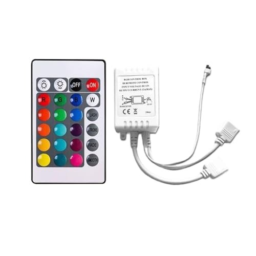 Contrôleur LED 24 touches RGB double panneau avec télécommande infrarouge 12V pour ruban lumineux