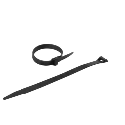 Sangle autobloquante | Serre câble plastique | Collier de serrage | Collier de serrage plastique | Sachet avec accroche de 25 colliers auto|bloquants 9 mm x 180 mm | Noir | 709062 Debflex