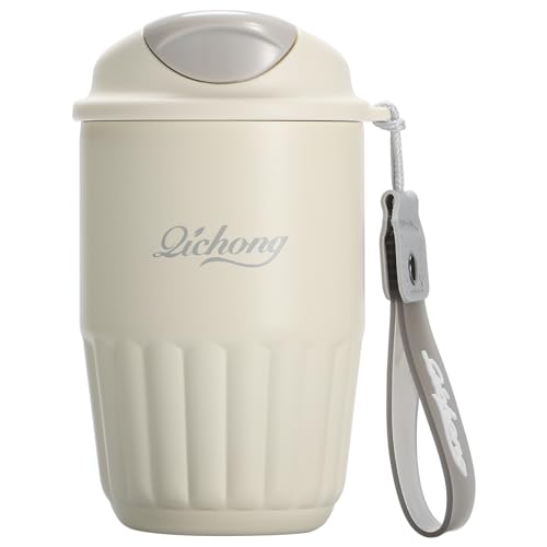 Letantôt Tumbler Travel Coffee Mug With Lid Travel Mugs Insulated For Hot and Cold, 14oz Coffee Tumbler Cups Portable Stainless Steel Vacuum Insulated Cup Tumbler White