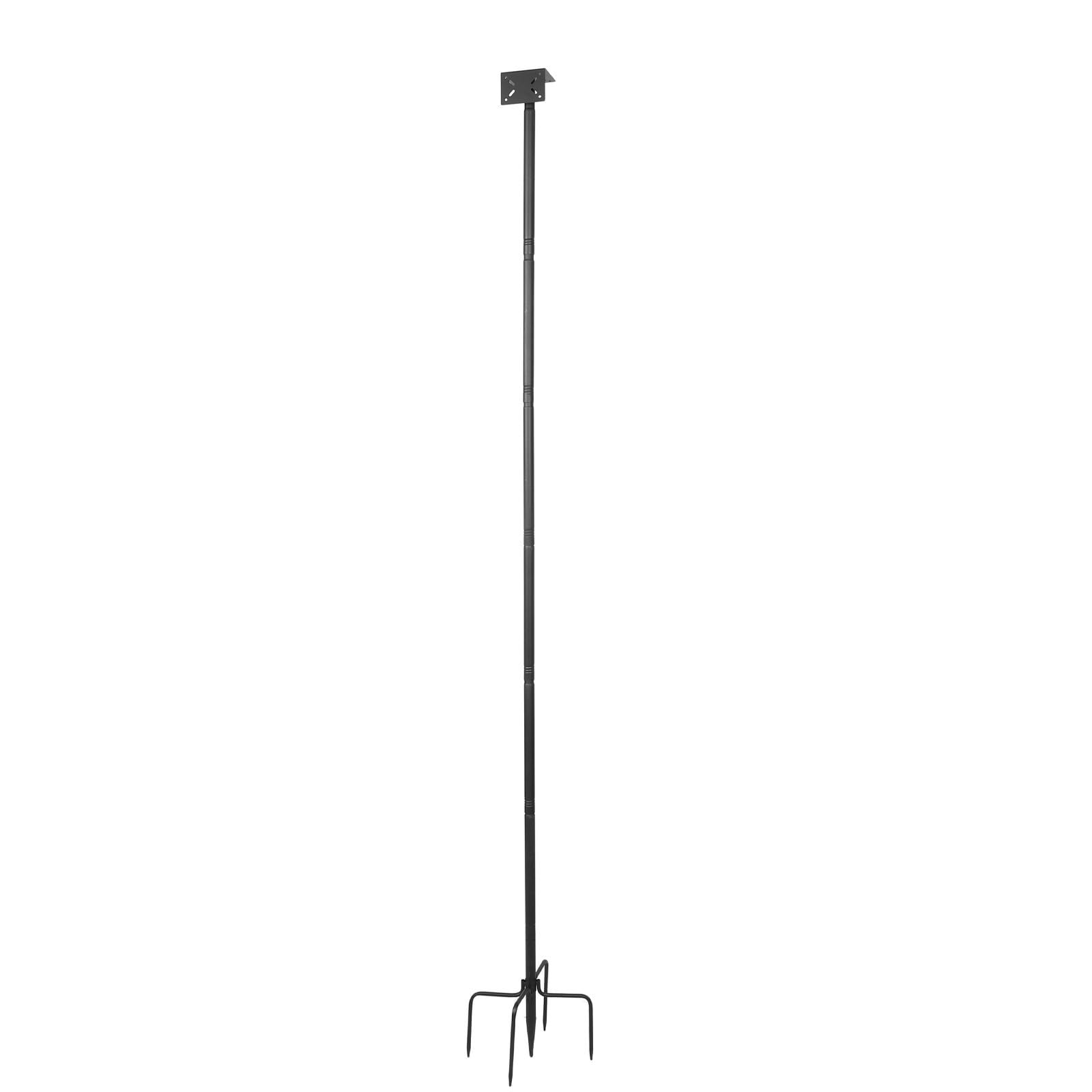 Healeved Soporte Regulable Diseño Independiente Base de 5 Puntas de Hierro Negro para Comederos de Pájaros para Jardín y Patio