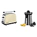 Russell Hobbs Colours Plus Tostadora 2 Ranuras Cortas y Anchas, para 2 Rebanadas, Acero Inoxidable + Classics 22760-56 Exprimidor de Zumo Eléctrico, 2 Accesorios, 60 W, Acero Inoxidable, Gris
