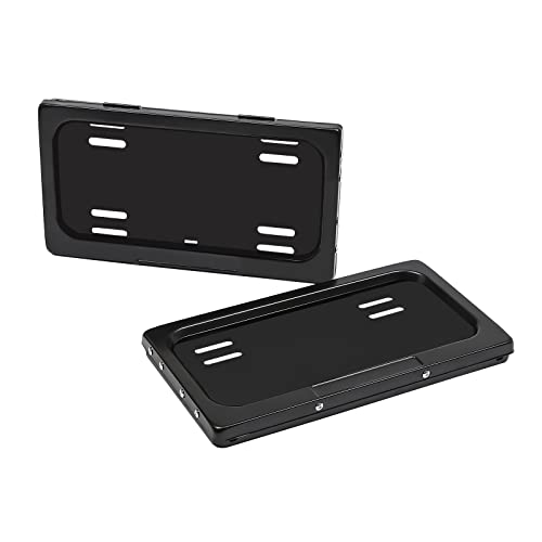 Electric License Plate Frame with Remote Control 2-Pack