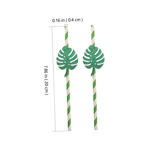 10 Pitillos de Papel Tropical ERINGOGO Verde Brillante miniatura 6