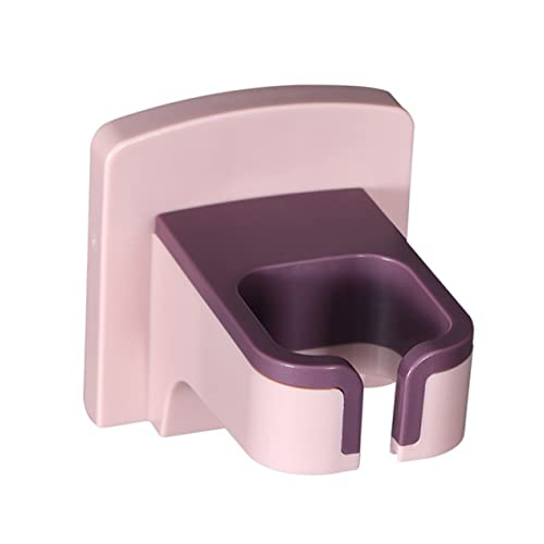 IWOWHERO Hair Dryer Holder Rack Wall-mounted Storage for Hair Dryer Punch- Marble Tile Glass Plastic Lacquer Wood Space-saving Stylish